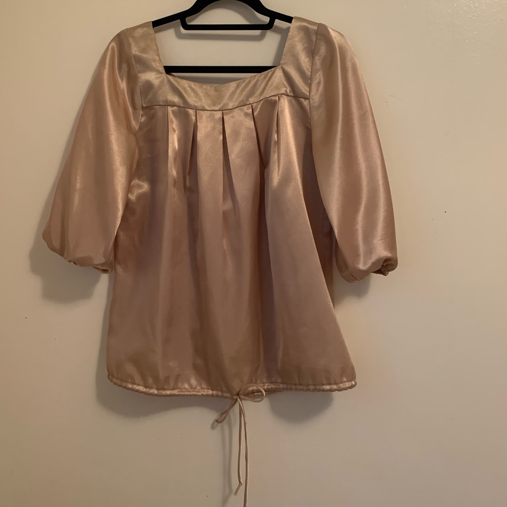 Cream Satin Blouse